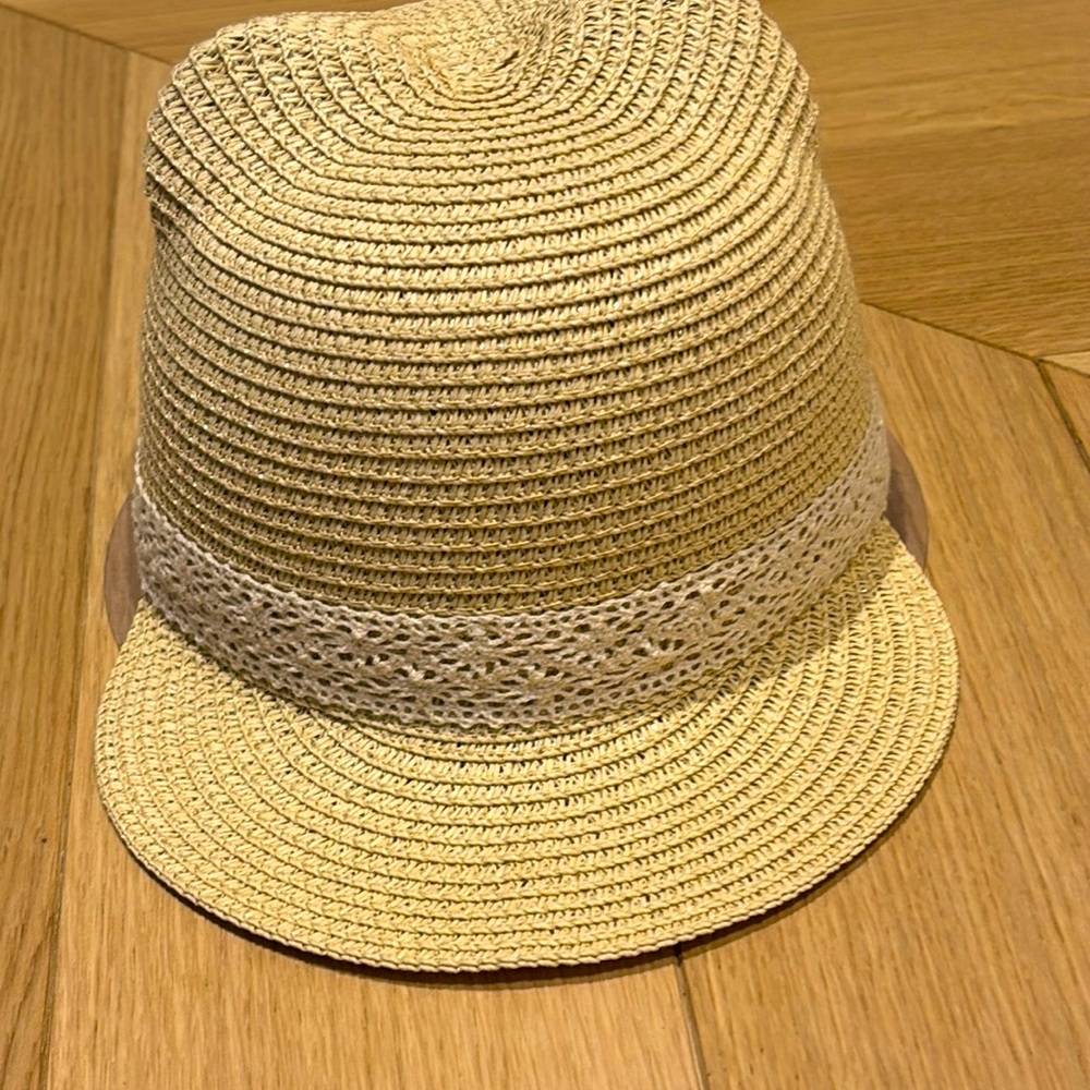 Mayoral Kids Straw Fedora Hat with Ears Size 4–5 NWT